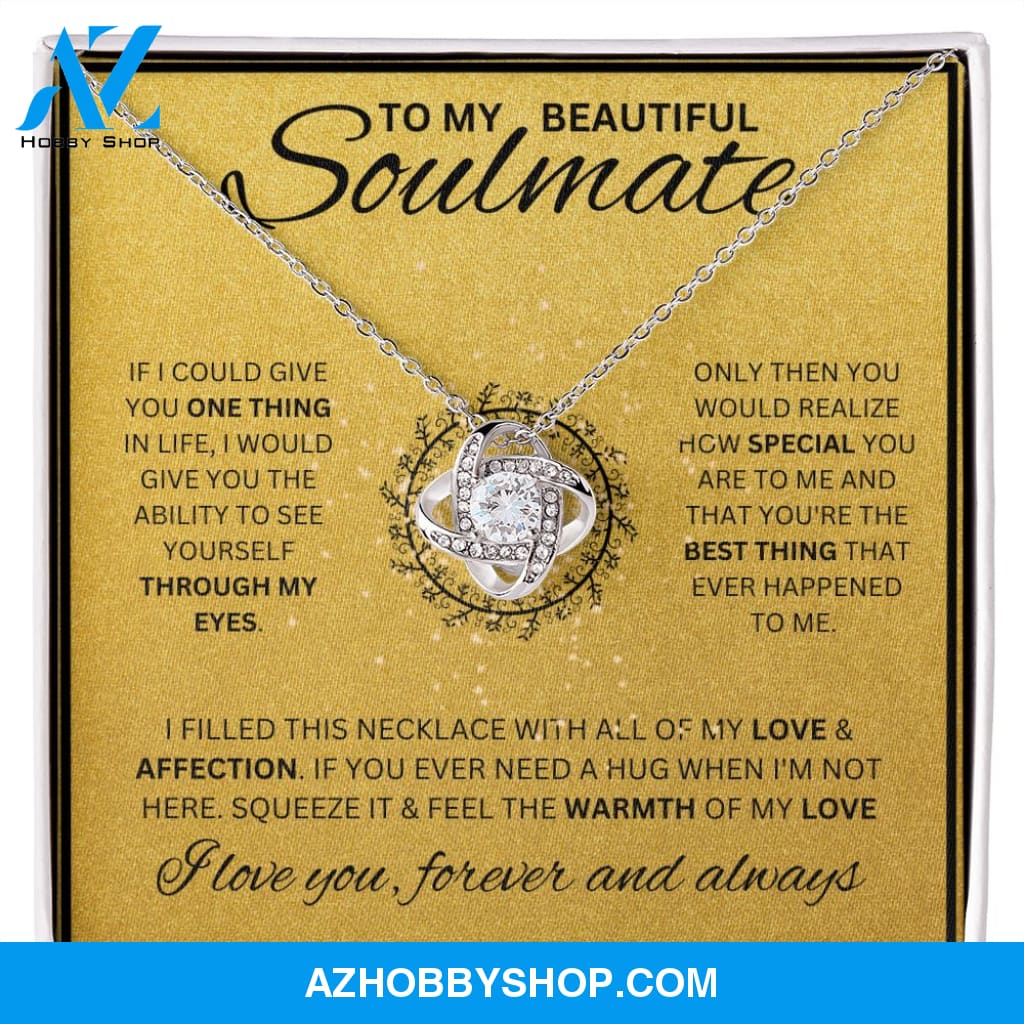 To My Soulmate - "My Life, Love & Best Friend" Sparkling Pendant