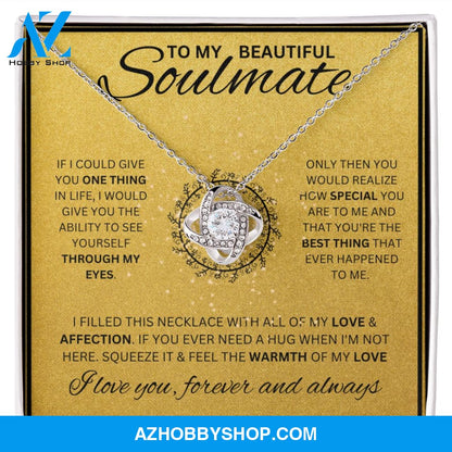 To My Soulmate - "My Life, Love & Best Friend" Sparkling Pendant