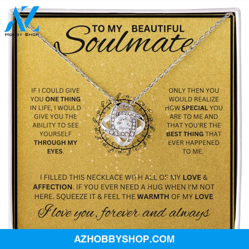 To My Soulmate - "My Life, Love & Best Friend" Sparkling Pendant