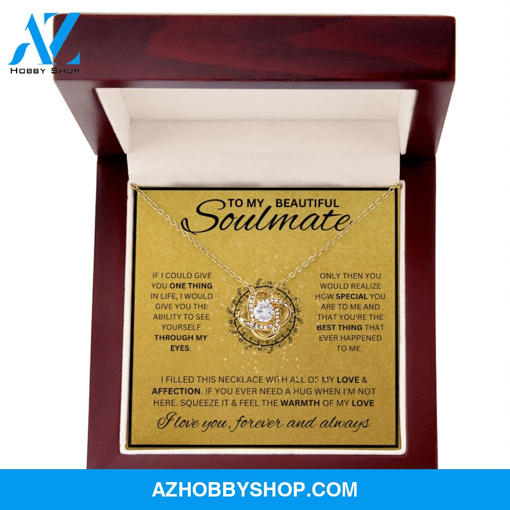 To My Soulmate - "My Life, Love & Best Friend" Sparkling Pendant