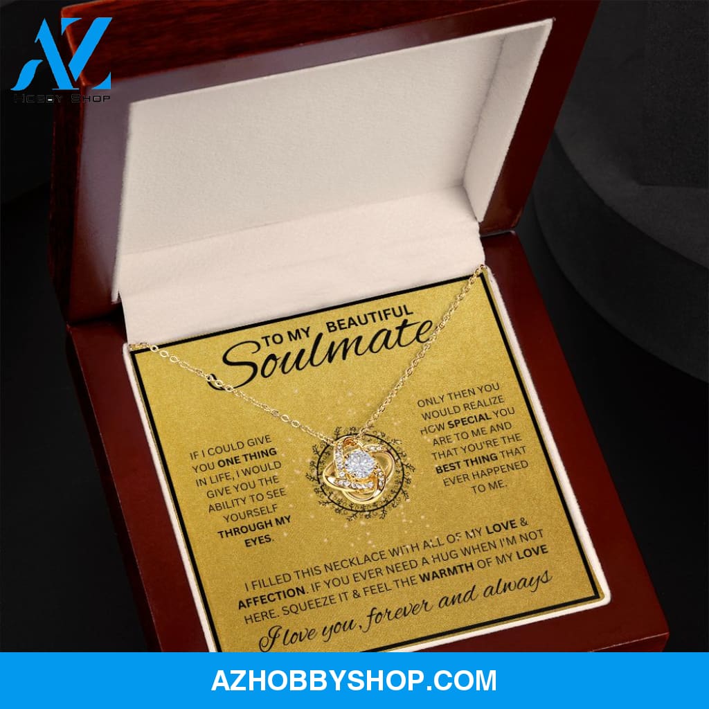 To My Soulmate - "My Life, Love & Best Friend" Sparkling Pendant