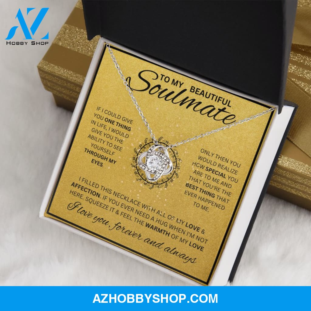 To My Soulmate - "My Life, Love & Best Friend" Sparkling Pendant