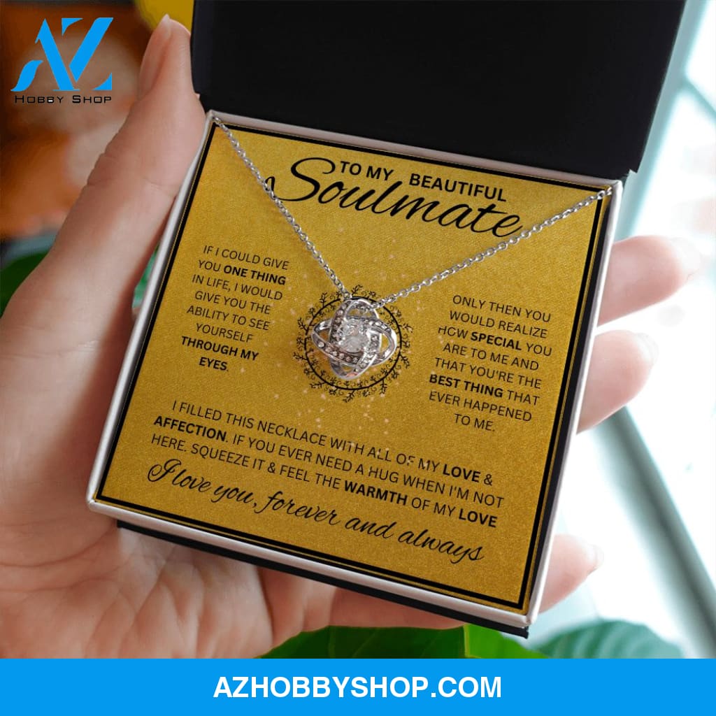To My Soulmate - "My Life, Love & Best Friend" Sparkling Pendant