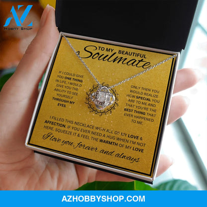 To My Soulmate - "My Life, Love & Best Friend" Sparkling Pendant