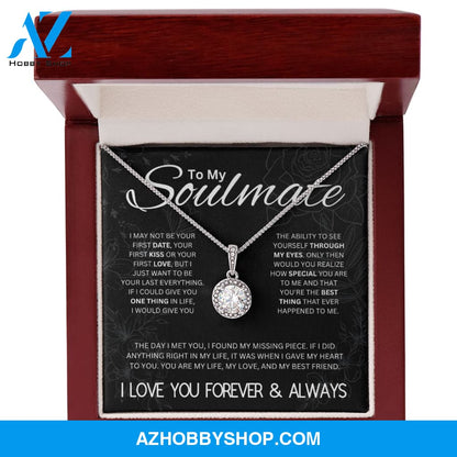 To My Soulmate - "My Life, Love & Best Friend" Sparkling Silver Pendant