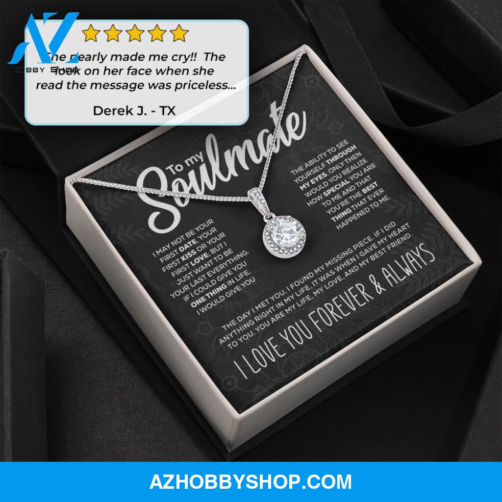 To My Soulmate - "My Life, Love & Best Friend" Sparkling Silver Pendant