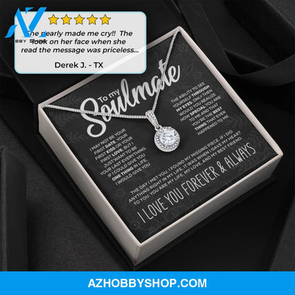 To My Soulmate - "My Life, Love & Best Friend" Sparkling Silver Pendant