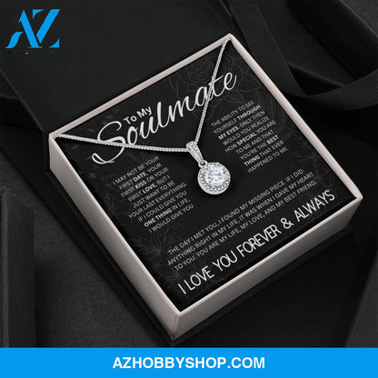 To My Soulmate - "My Life, Love & Best Friend" Sparkling Silver Pendant