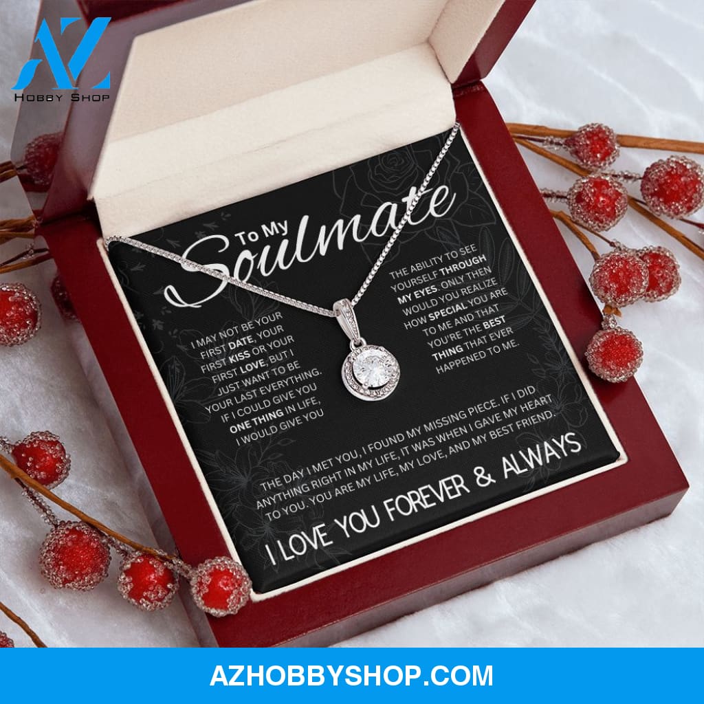 To My Soulmate - "My Life, Love & Best Friend" Sparkling Silver Pendant