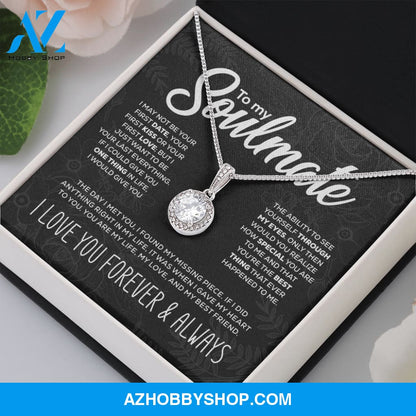 To My Soulmate - "My Life, Love & Best Friend" Sparkling Silver Pendant
