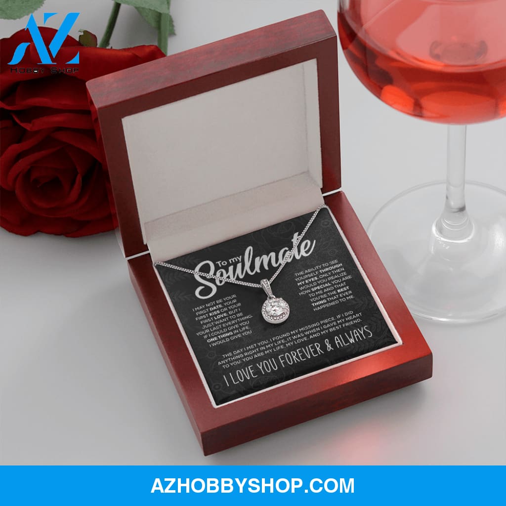 To My Soulmate - "My Life, Love & Best Friend" Sparkling Silver Pendant
