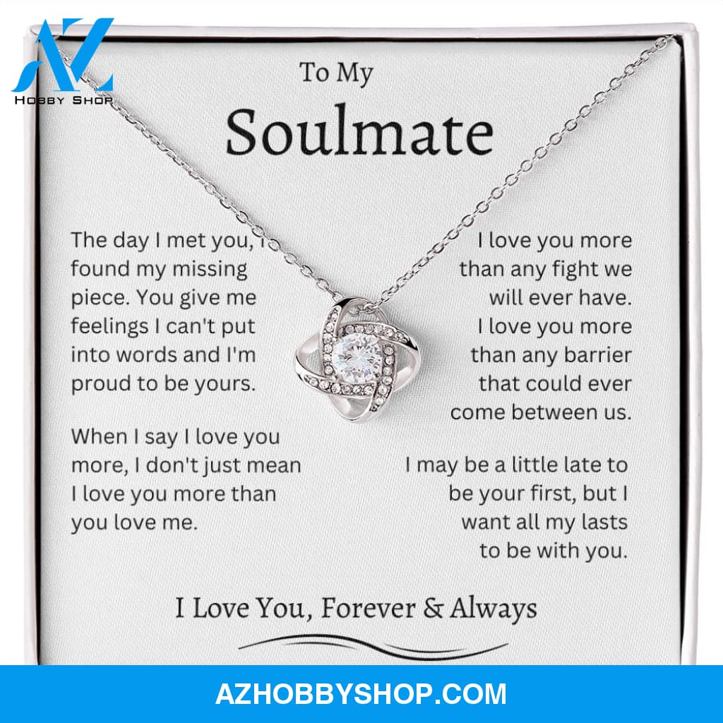 To My Soulmate - Love Knot Necklace