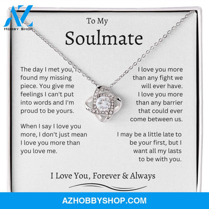 To My Soulmate - Love Knot Necklace