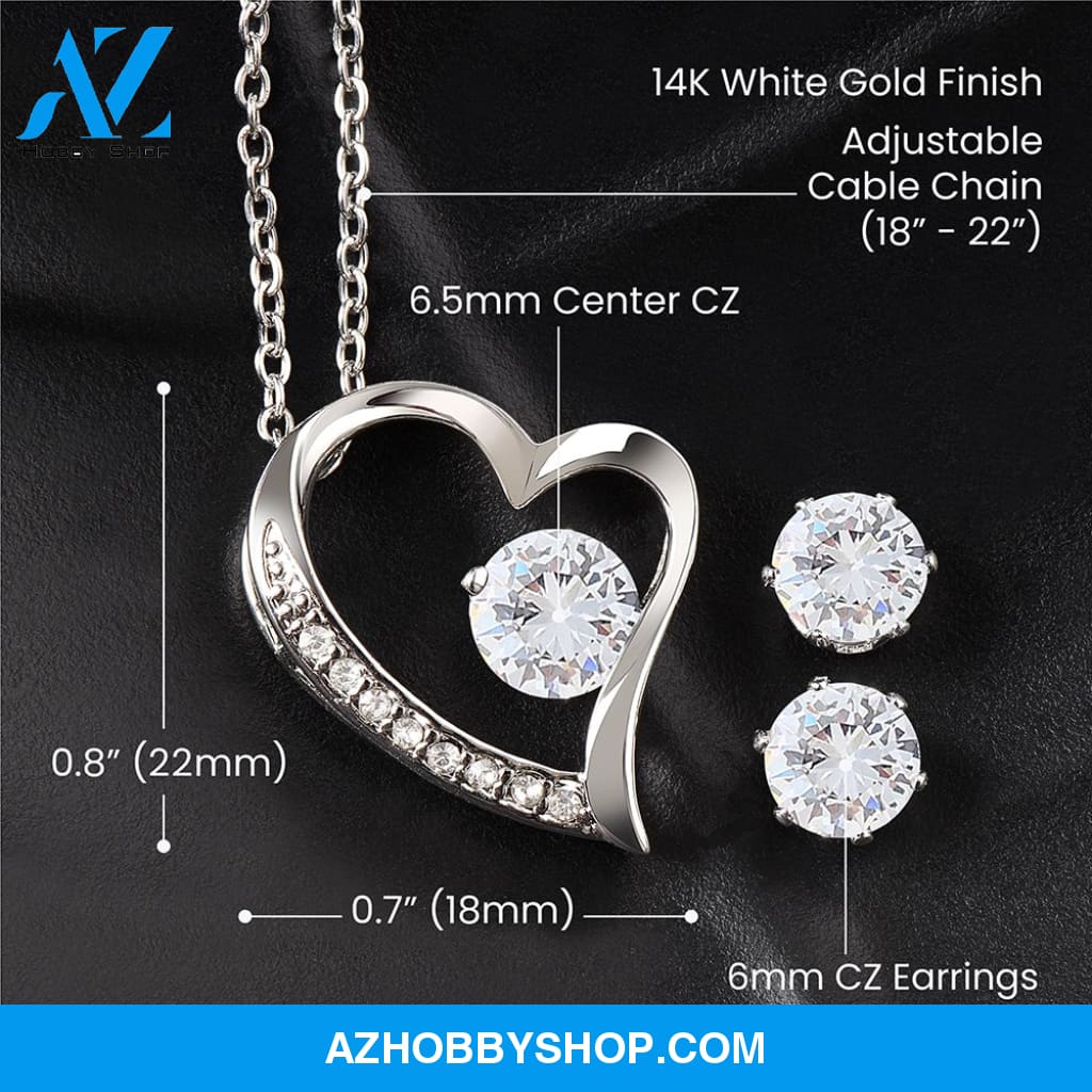 To My Soulmate Necklace For Women Forever Love & Earrings