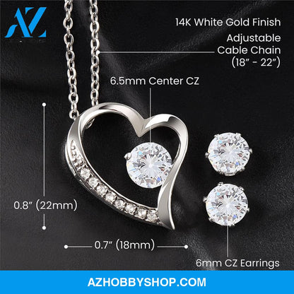 To My Soulmate Necklace For Women Forever Love & Earrings