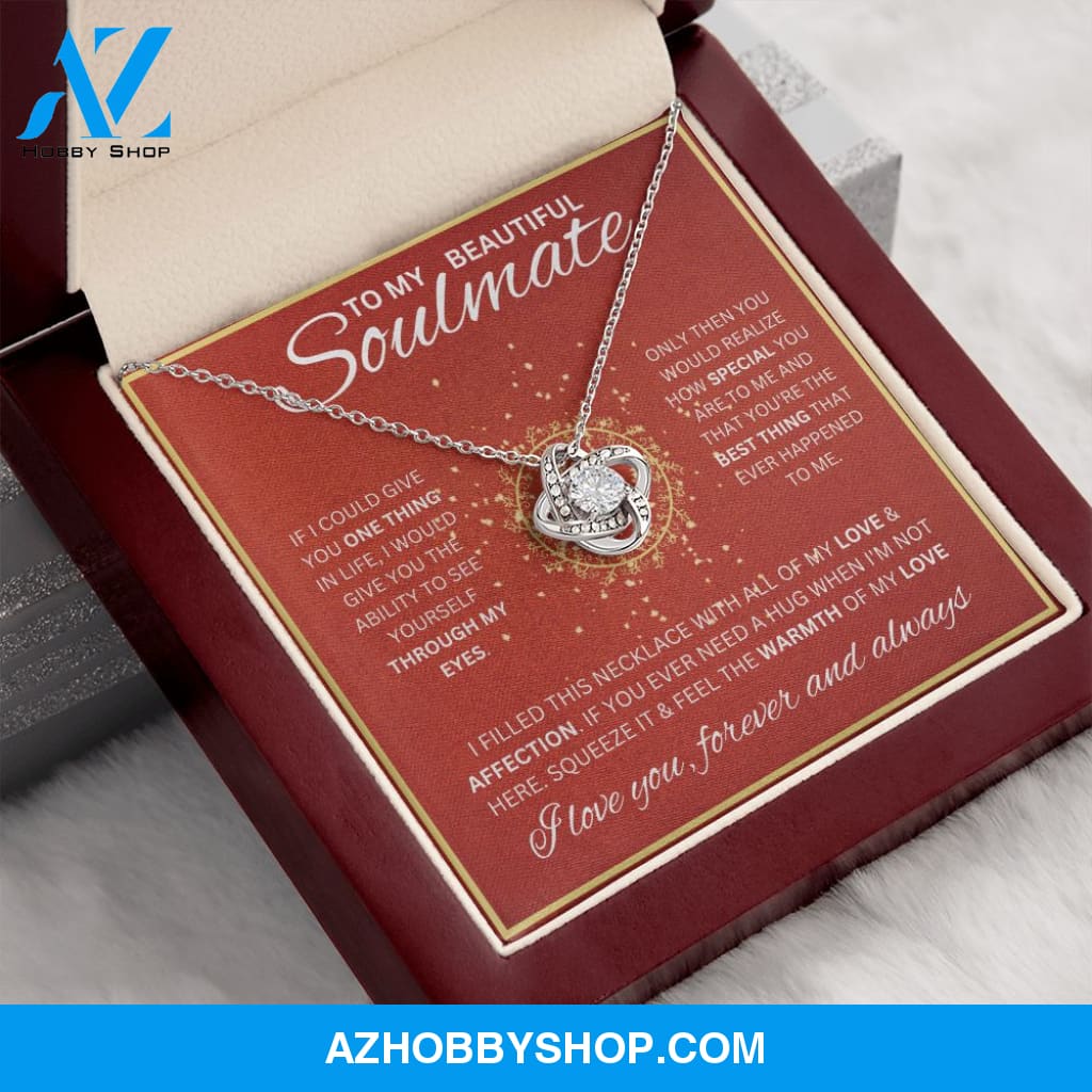 To My Soulmate Necklace For Women Love Knot