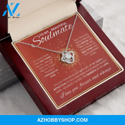 To My Soulmate Necklace For Women Love Knot