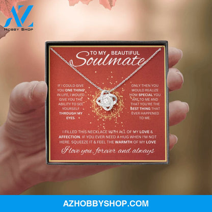 To My Soulmate Necklace For Women Love Knot