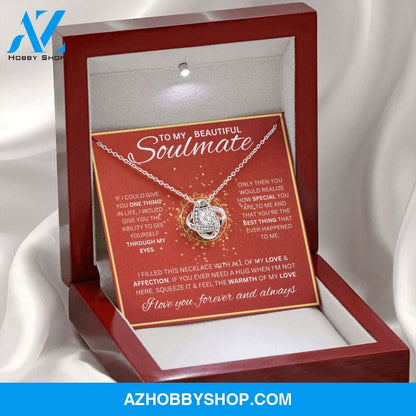 To My Soulmate Necklace For Women Love Knot