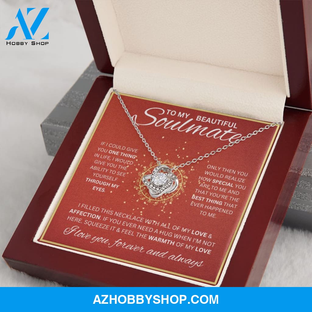 To My Soulmate Necklace For Women Love Knot