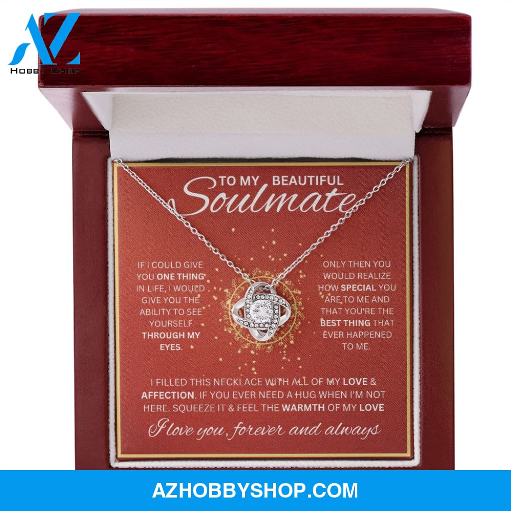 To My Soulmate Necklace For Women Love Knot