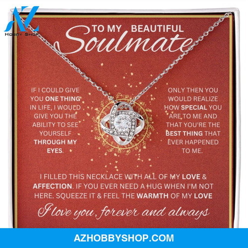 To My Soulmate Necklace For Women Love Knot