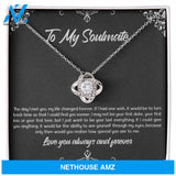 To My Soulmate, The Day I Met You, Love Knot Necklace For Girlfriend, Anniversary Birthday Valentines Day Gifts From Boyfriend