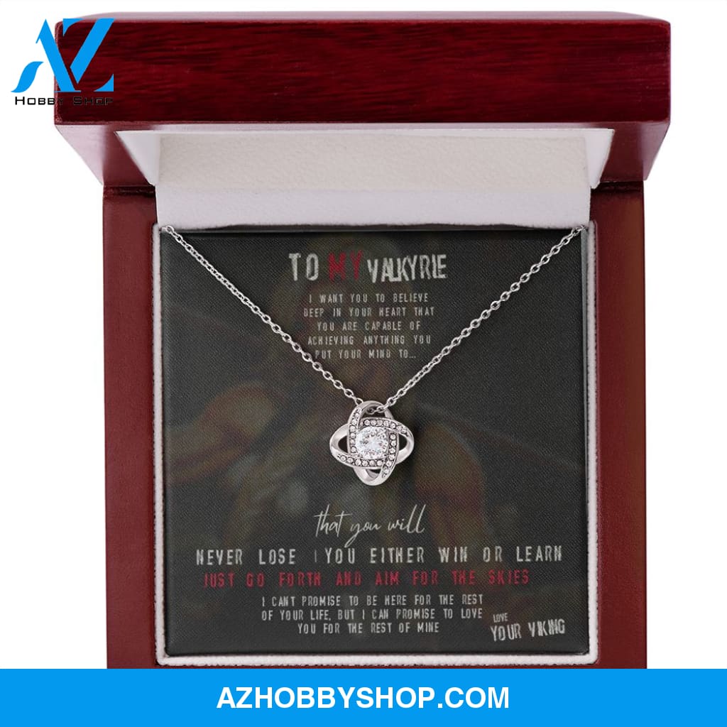 To My Valkyrie - I Can Promise You - Silver Love Knot Necklace