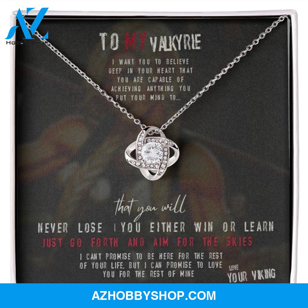 To My Valkyrie - I Can Promise You - Silver Love Knot Necklace