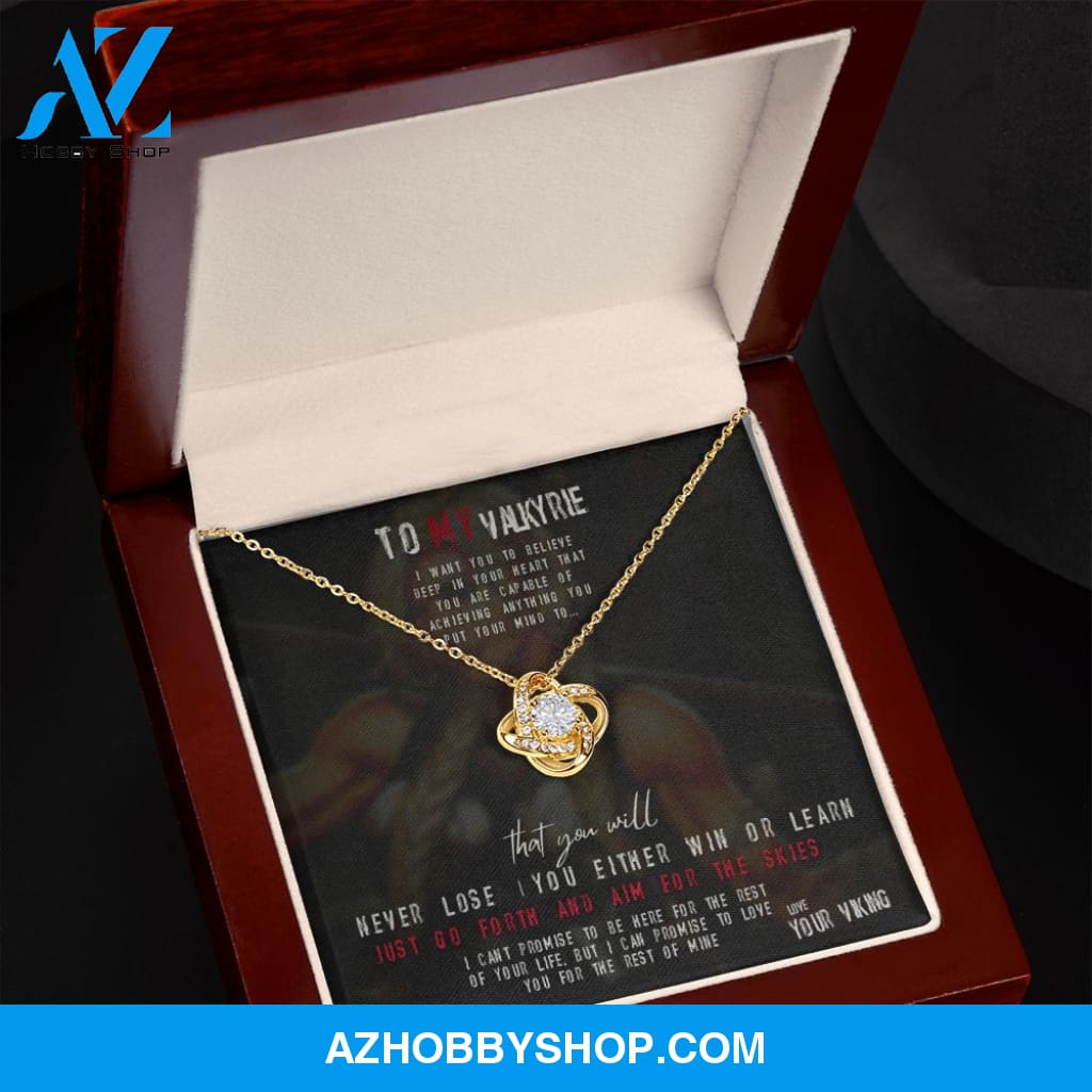 To My Valkyrie - I Can Promise You - Silver Love Knot Necklace