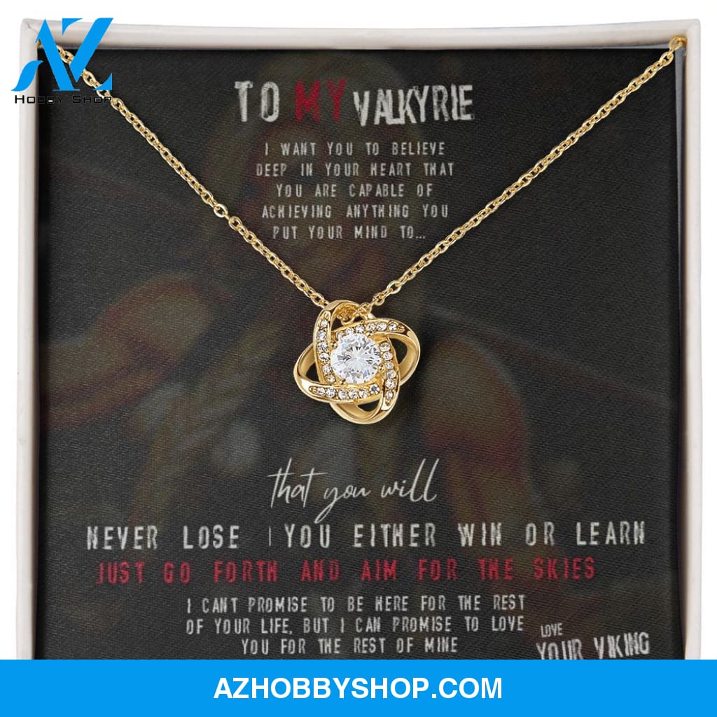 To My Valkyrie - I Can Promise You - Silver Love Knot Necklace