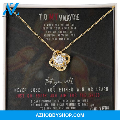 To My Valkyrie - I Can Promise You - Silver Love Knot Necklace