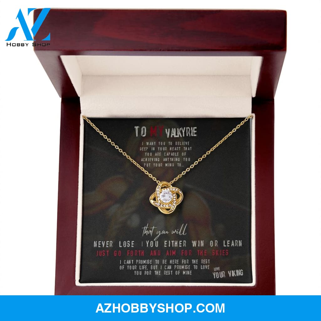 To My Valkyrie - I Can Promise You - Silver Love Knot Necklace