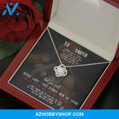 To My Valkyrie - I Can Promise You - Silver Love Knot Necklace