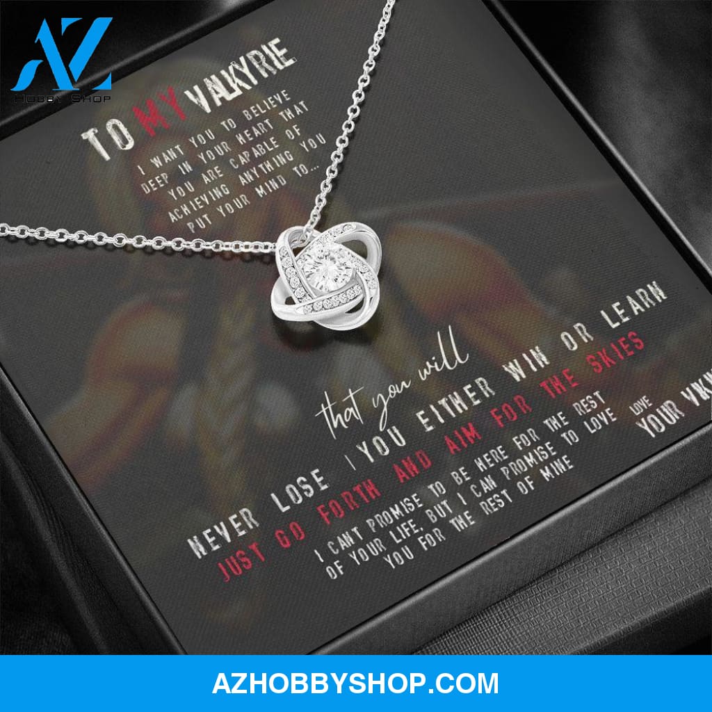To My Valkyrie - I Can Promise You - Silver Love Knot Necklace