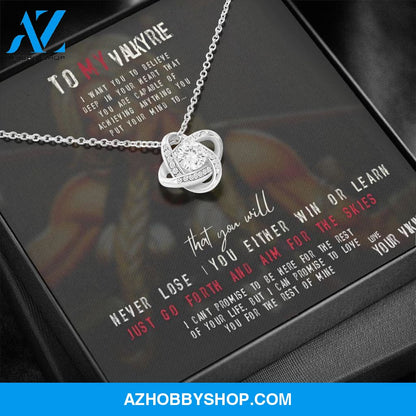 To My Valkyrie - I Can Promise You - Silver Love Knot Necklace