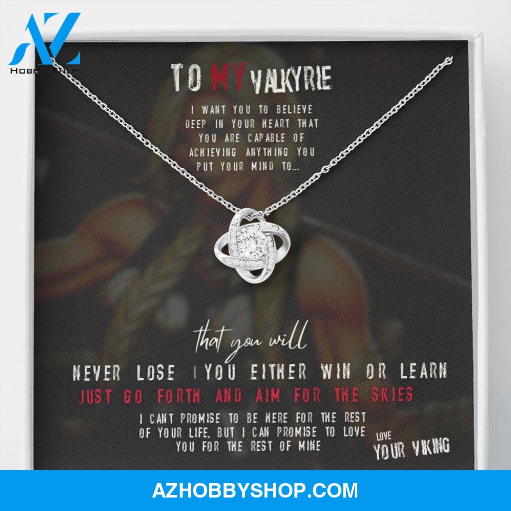 To My Valkyrie - I Can Promise You - Silver Love Knot Necklace