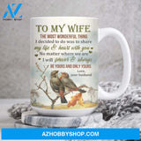 To my wife, Brown sparrow, Autumn forest, I will forever and always be yours and only yours - Family AOP Mug