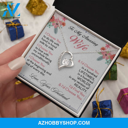 To My Wife | I Choose You | Forever Love Necklace | Romantic Gift for Wife