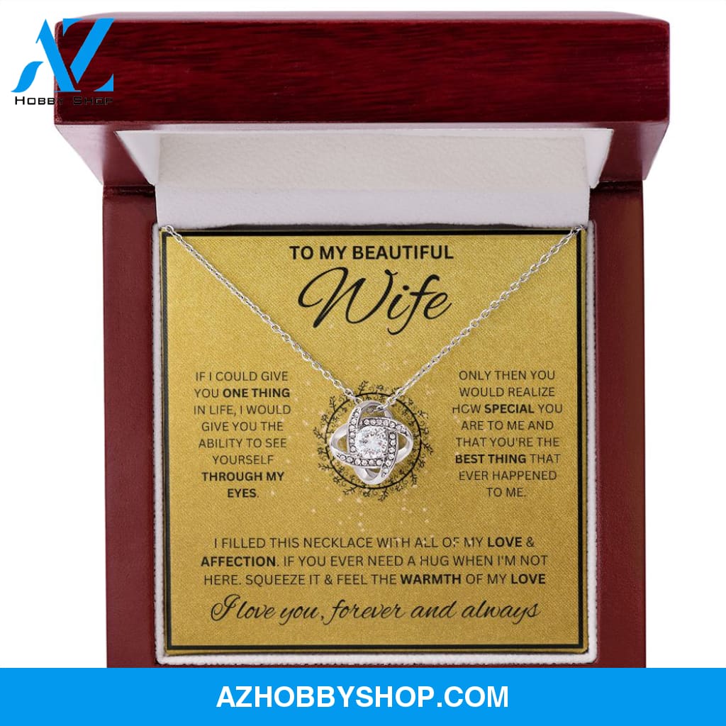 To My Wife Necklace For Women Love Knot