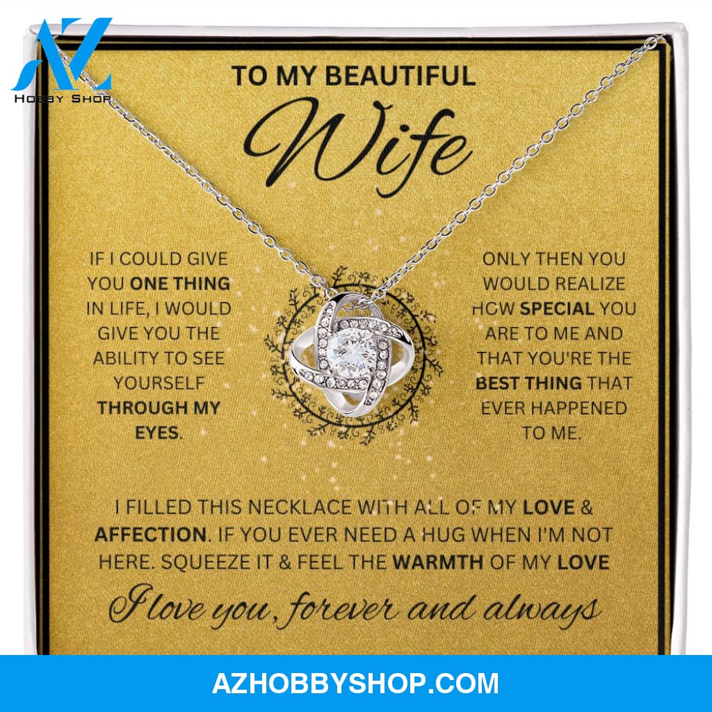 To My Wife Necklace For Women Love Knot