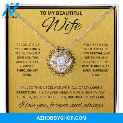 To My Wife Necklace For Women Love Knot