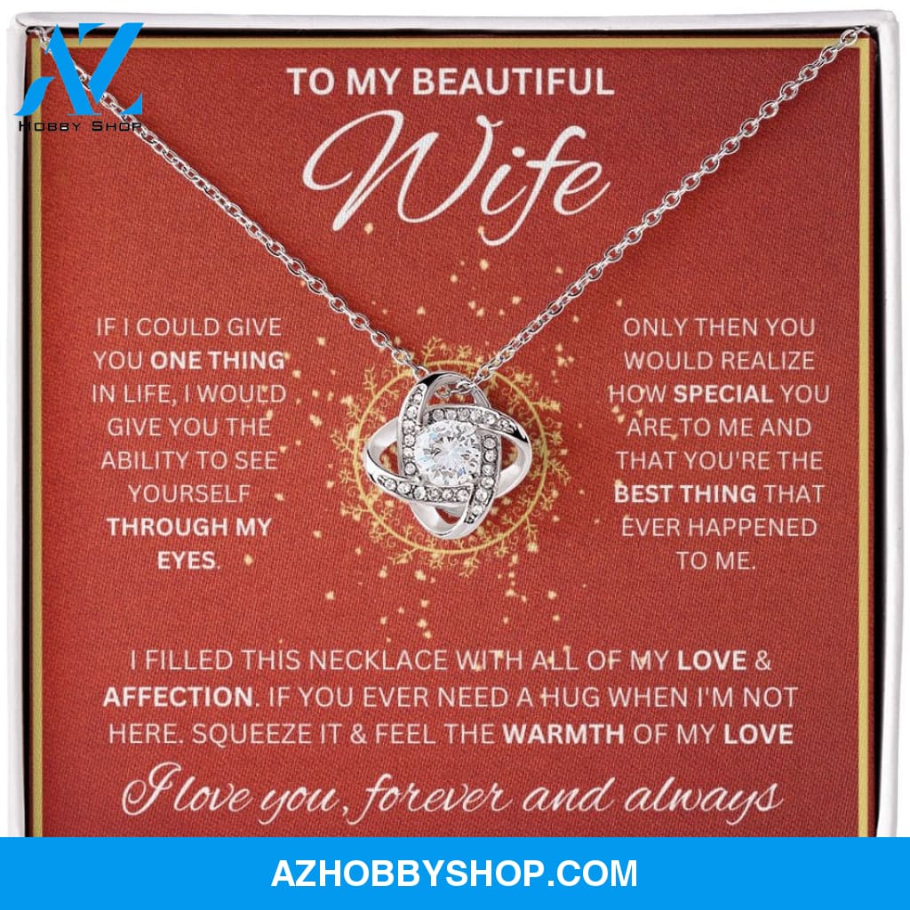 To My Wife Necklace For Women Love Knot