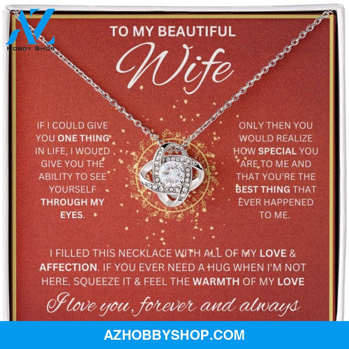 To My Wife Necklace For Women Love Knot