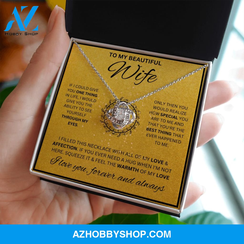 To My Wife Necklace For Women Love Knot