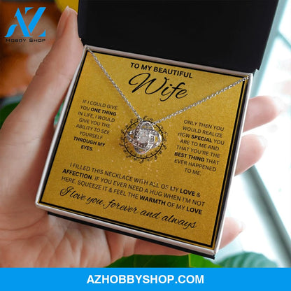 To My Wife Necklace For Women Love Knot