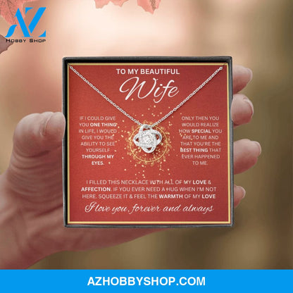 To My Wife Necklace For Women Love Knot