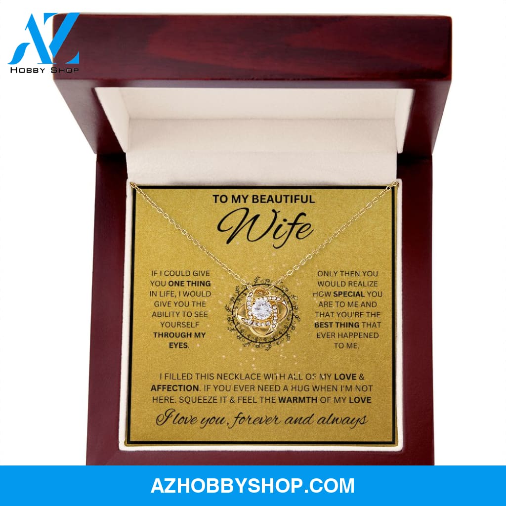 To My Wife Necklace For Women Love Knot