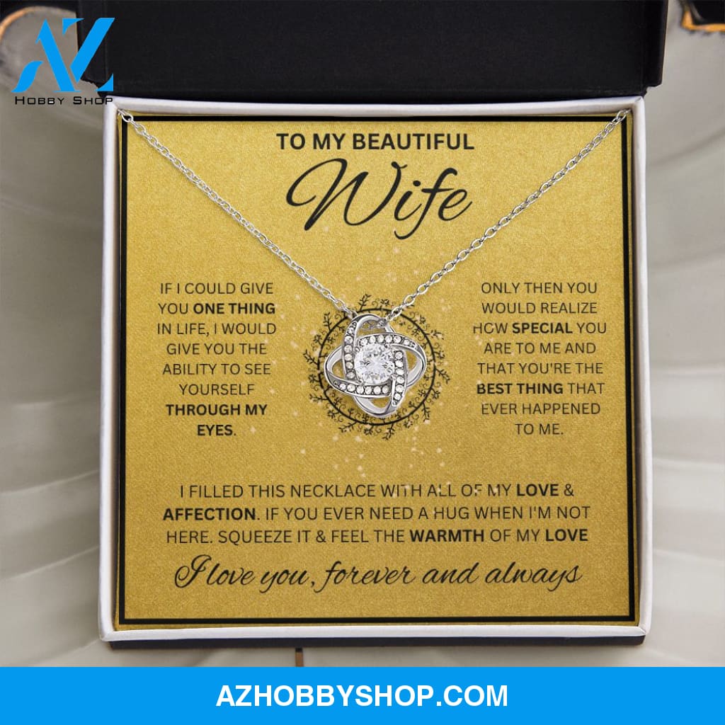 To My Wife Necklace For Women Love Knot