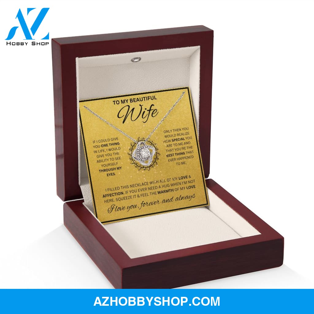 To My Wife Necklace For Women Love Knot